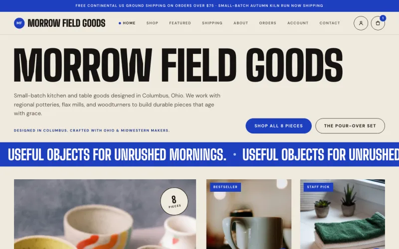 Product Catalog in the Cobalt Board style