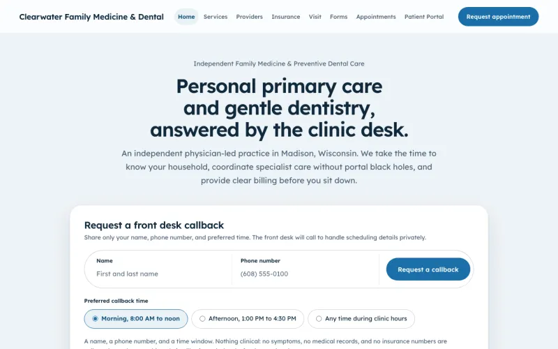 Medical & Dental in the Clearwater style