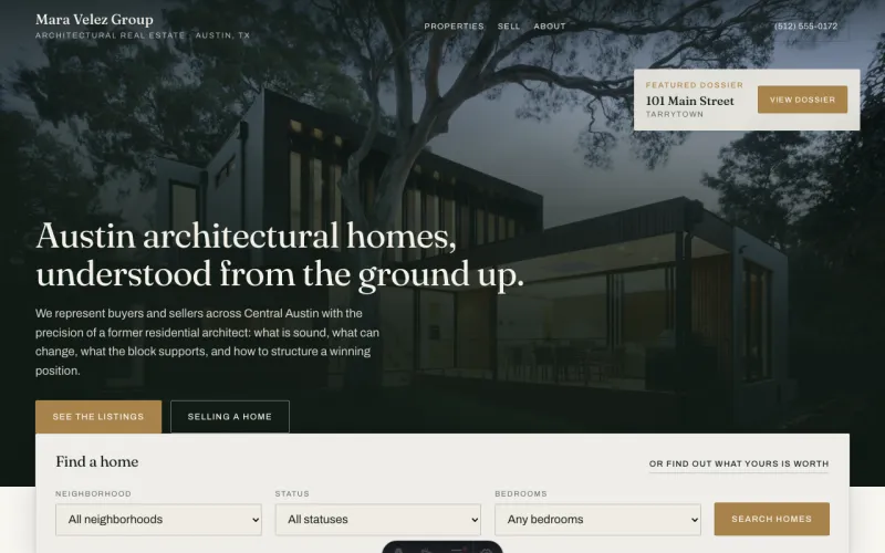Real Estate in the Ivory & Pine style