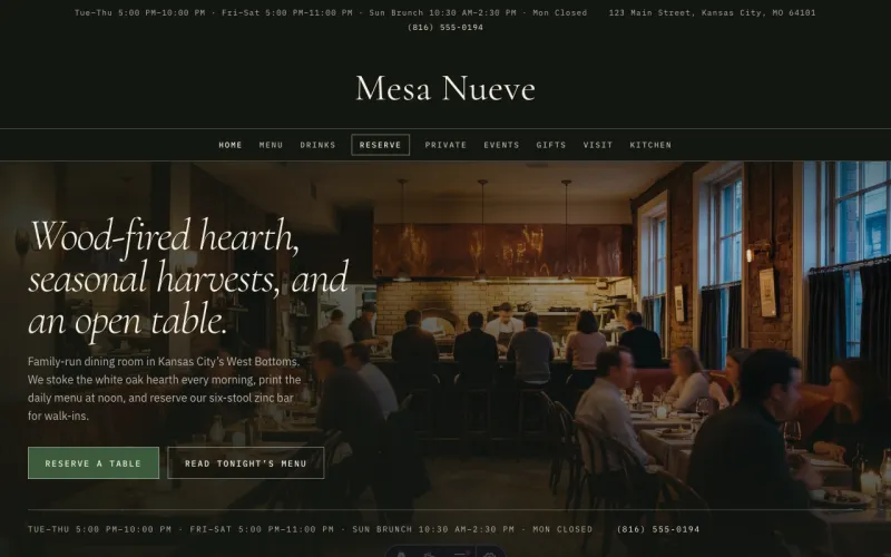 Restaurant & Café in the Olive on Parchment style