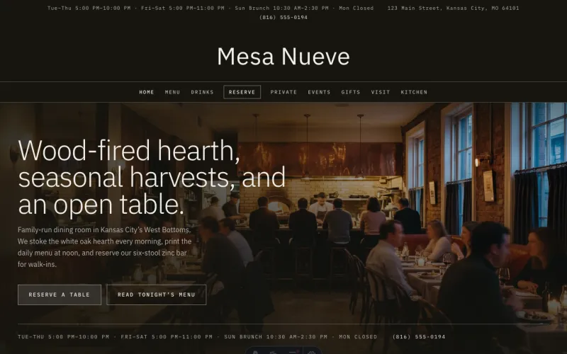 Restaurant & Café in the Oyster and Ink style